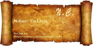 Nuber Celina névjegykártya